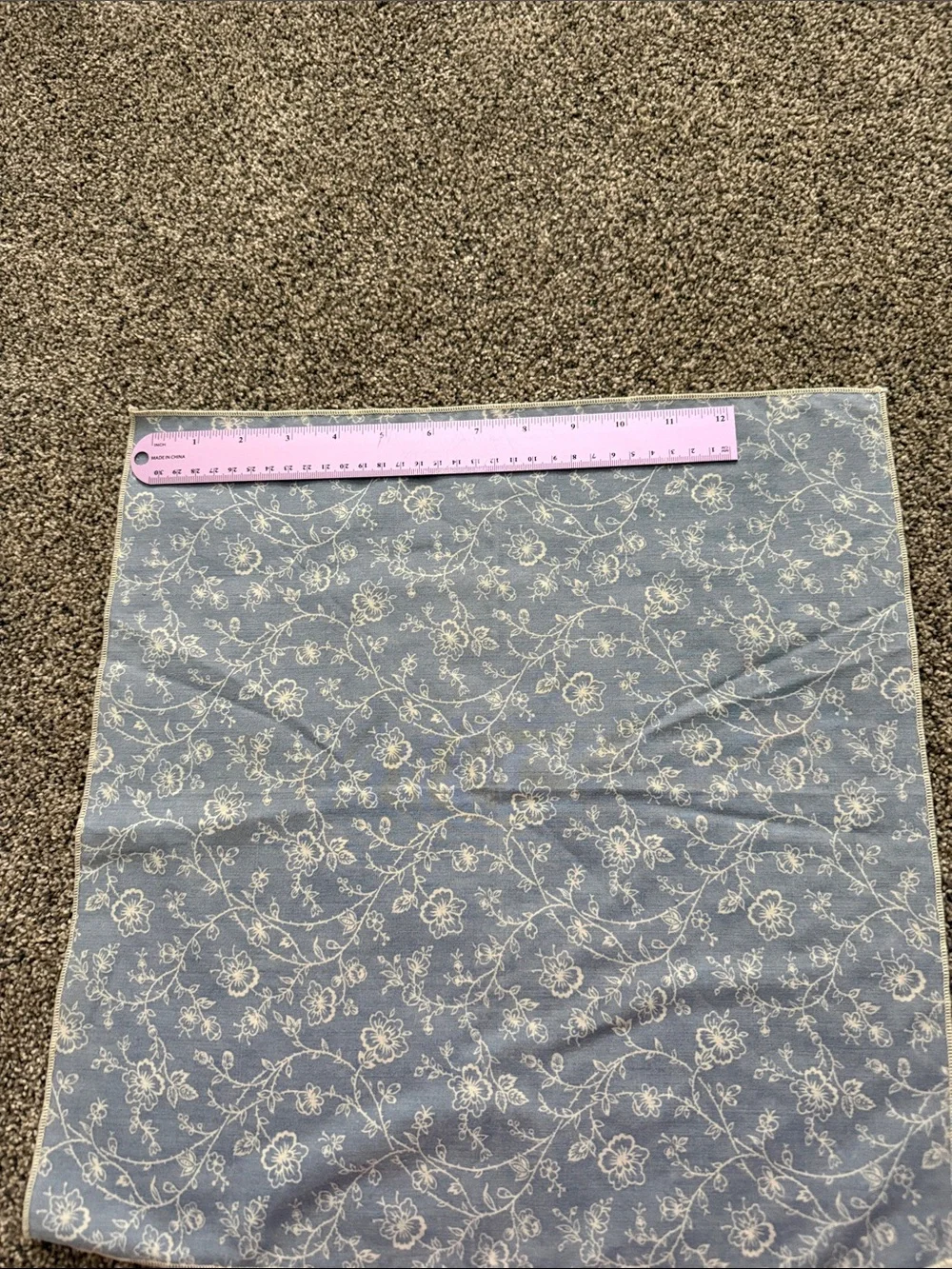 Set of 8 Vintage Blue Floral Cloth Dinner Napkins Cottage Farmhouse
